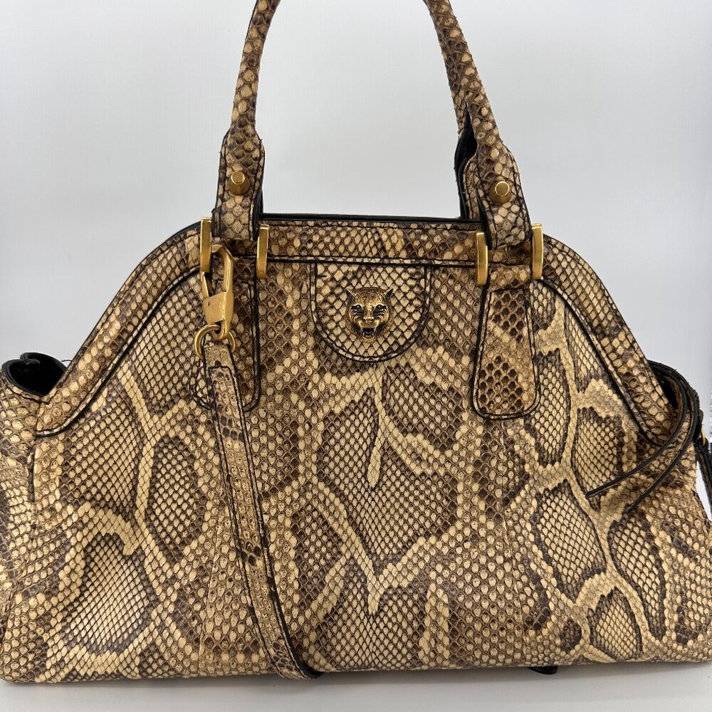 Gucci Medium Python Re(Belle) Handle Bag - image 1